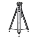 3Pod V3AH Video Tripod System Anodized Aluminum with 2-way Fluid Head & Quick-Release Plate: Include Free Carrying Case