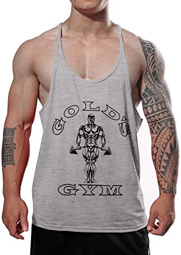 Alivegear Men's Gold's Gym Muscle Bodybuilding Stringer Tank Tops Y Back