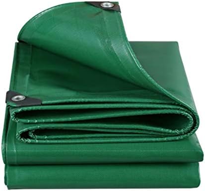 Sunscreen Tarpaulin, Thicken Waterproof Aquarium Vehicle Transport Surrounding Cloth Outdoor Covering The Rain Shade Cloth, 500g / Square Meter (Color : GREEN, Size : 5 * 8m)