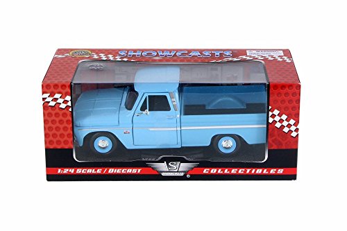 Motor Max 1966 Chevy C10 Fleetside Pickup, Light Blue 73355AC/LBU - 1/24 Scale Diecast Model Toy Car