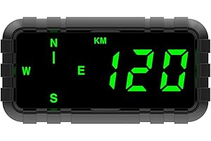 Kingneed HUD Speedometer Odometer Compass Head Up Display GPS Digital Display Big Fonts Univsersal for All Cars Vehicles New C3010