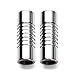 Linsoir Beads 316 Stainless Steel Hole Size 3mm Magnetic Clasp Magnetic Closure Cylinder Shell for Leather Bracelet and Cord 5 Sets