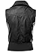 Xpril Women's Highneck Biker Bomber Vest Faux Leather Jackets