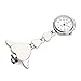 Top Plaza Womens Girls Heart Angle Wing Nurse Fob Clip On Brooch Hanging Pocket Watch - White