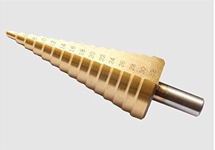 Generic 1PC HSS4241 made 4-32mm triangle shank Step Drill Bit Set Metric Flute core drill bit TIN coat cone Step Drill Bit