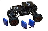 Blomiky C185 1:18 Scale 4WD Alloy Monster RC Cars Toys Off-Road Remote Control Truck RC Vehicle Crawler Extra 2 Battery for Boy Kids C185 Black