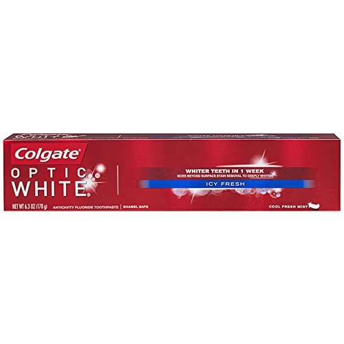 Colgate optic white whitening toothpaste, icy mint - 6.…