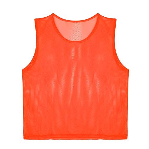 Training Bibs, Football Vests 12 Pack Mesh Scrimmage Vest for Soccer Rugby Basketball Volleyball Breathable Loose Fit Adult Sports