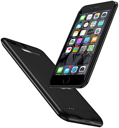iPhone 7 Battery Case, Regalll Slim External Rechargeable Protective Portable Charging Case Charger Cover for iPhone 7 Juice Bank Power Pack 3000mAh (4.7" Black)