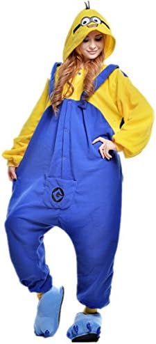VenusDress Unisex Kigurumi Minion Pajamas Onesie Costume Cosplay Cartoon Sleepsuit