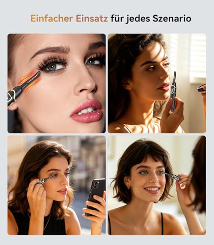 2-in-1 Heated Eyelash Curler, No. 1 in Precise Temperature Control, Certified Fast Heating Technology for Instant Styling, Heated Eyelash Curler for Morning, Office, Travel, Event