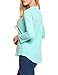ANGVNS Women Loose V Neck Half Sleeve Chiffon Top, Pale Green, XL