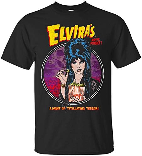 Elvira A Night of Titillating Terror T-Shirt (Unisex T-Shirt;Black;L)