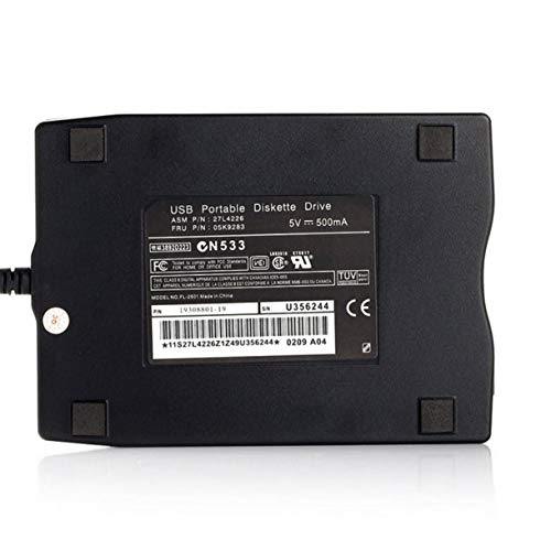 3.5 inch 1.44MB FDD Black USB Portable External Interface Floppy Disk FDD External USB Floppy Drive for Laptop - Thumbnail 2