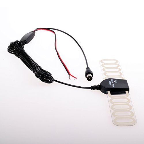 Car Analog TV Digital TV DVBT ATSC ISDB Radio FM Antenna Signal Amplifier Booster for Car Dash DVD Car Stereos (IEC Plug Only) by HitCar