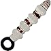 Passionate Ruby Glass Dildo with Pullout Ring 8 Inch