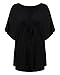 ZANZEA Sexy Women Loose V-neck Batwing Short Sleeve Tops Blouse Shirts Black 22W