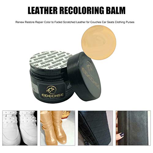 Uplord Leather Repair Cream,Color Repair Paste Shoe Cream Leather Polish Coloring Agent Stain Wax,No Toxic (A)