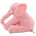LOVOUS Super Soft Cute Big Stuffed Elephant Plush Doll, Baby Elephants Toys (Pink)