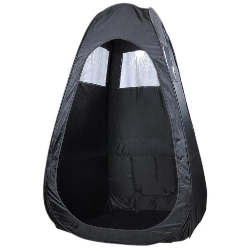 AW Black Pop Up Airbrush Makeup Sunless Over Spray Tanning Tent Booth Clear Window Waterproof