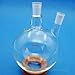 Deschem 2000ml,24/40,2-Neck,Round Bottom Glass Flask,2L Reaction Vessel,Double Necks