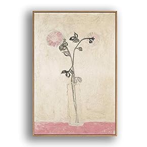 Framed Canvas Wall Art for Living Room, Bedroom Elegant Vase Plants by Sanyu Canvas Prints for Home Decoration Ready to Hanging - 16x24 inches