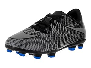 Nike Boys Jr Bravata II FG Soccer Shoes (6 M US BIG KID, Black/Cool Grey/Photo Blue)