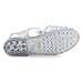 Generation19 Women's Soft Retro Jelly Buckle Closure Sandals,Color:ClearGlitter,Size:5