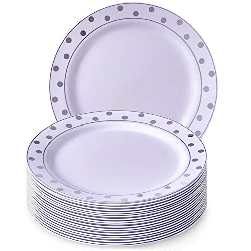 Reusable Plastic Dinner Plates. 10inch Everyday Dinner Plates Plastic