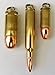 Set of Three Bullet Pendants, Dogtag Necklace, or Key Rings 9mm, 45 and 223,