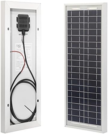 HQST 10 Watt 12Volt Off Grid Polycrystalline Portable Solar Panel for RV Marine Boat