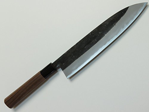 Click Here to See More Images Chef's Knife (Gyutou)210mm, Aogami Steel Kurouchi Double Bevel Japan