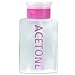 Beauticom 9 Oz Pink Push Down Acetone Labeled Bottle Dispenser
