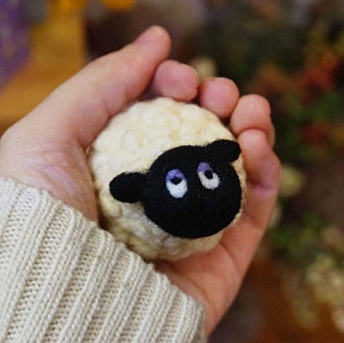 image for Wool Queen Lazy Sheep Needle Felting Kit, Pure Queensland 70S Fine Woo