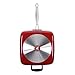 BulbHead Red Copper Square Pan 5 Piece Set by BulbHead, 10-Inch Pan, Glass Lid, Fry Basket, & More