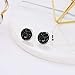 ATIMIGO Druzy Silver Stud Earrings Set for Girls Women Stainless Steel Hypoallergenic Pierced Earrings 12 pairs