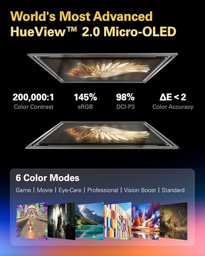 RayNeo Air 3s Pro AR/XR Glasses - 201'' 1200 Nits 120Hz HueView 2.0 Video Display, Smart Gaming Glasses for iPhone 17,16,15/Android/Mac/Switch 2/PS5/SteamDeck - Next-Gen Personal Theater
