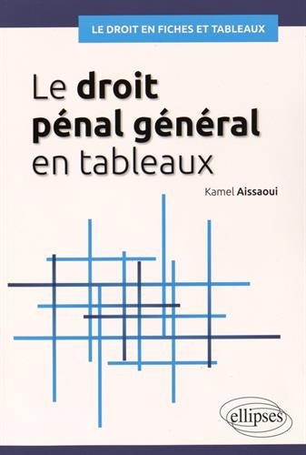 Le  droit pénal général en tableaux