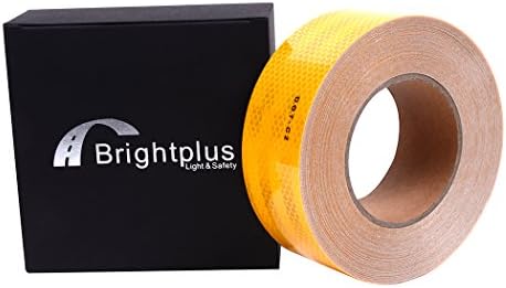 DOT Conspicuity Tape 2"x 75' Dot Class 2 Reflective Tape Roll Self Adhesive Sticker For Cars, Trucks, Trailers, RV's, Campers, Boats, Mailboxes (Yellow)