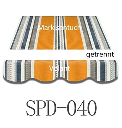 Home & Trends Preiswert Markisen Tuch Markisenbespannung Ersatzstoffe SPD040-090-016 Maße 4 x 3 m Markisenstoffen inkl. Volan
