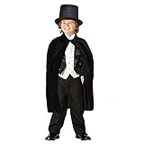 Holiday Children's Black Magician Hat and Cape For Children and Adults Magician Costume