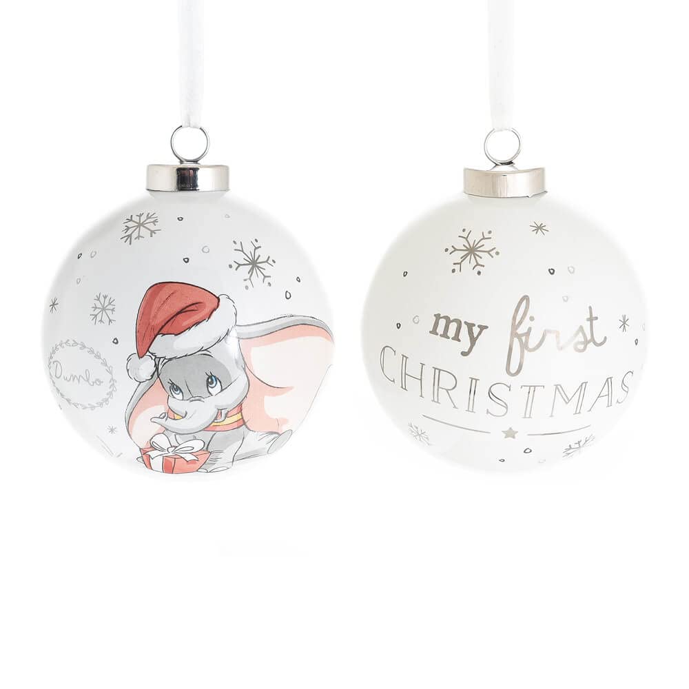 Widdop Disney My First Christmas Ceramic Bauble 80mm - Dumbo