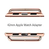 Apple Watch Adapter, Oittm Stainless Steel Apple Watch Band Connection Adaptor with Screwdriver Tools for Apple Watch & Sport & Edition (Rose Gold 42mm)