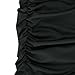 Anxihanee Women's Sexy Off Shoulder Party Club Ruched Bodycon Mini Dress (L, Black)