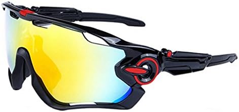 AOKNES Polarized Sports Cycling Glasses Goggles for Men Women with 3 Interchangeable Lenses