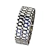 Silver Metal Band Mens Iron Samurai Style Lava Digital Sport Watch Faceless Blue LED-SLBL
