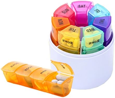 TBUY Pill Case Drug Holder Container Travel Medicine Storage 7-Day Pill Organizer (1 Pack)