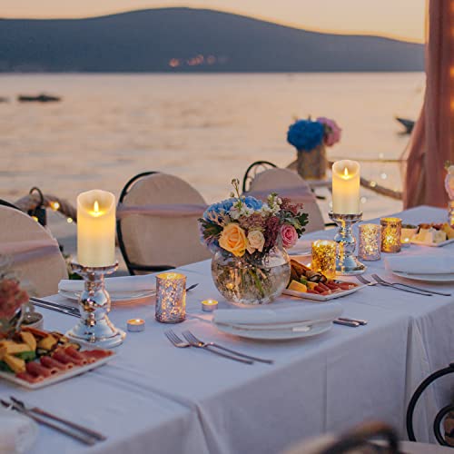 Vickiss Flameless Candles Battery Operated Candles Ivory Real Wax Pillar LED Candles with 10-Key Remote and Cycling 24 Hours Timer (2 Pack - 3.25\