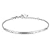 Graduation Gifts 925 Sterling Silver Women Engraved Inspirational Adjustable Bracelet “She Believed She Could So She Did” Friendship Gifts (A-silver)