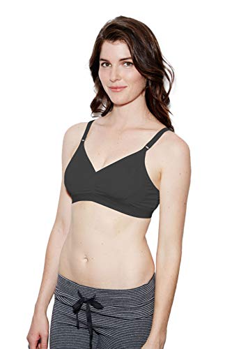 Rose Wireless Nursing + Hands-Free Pumping Bra | Breast Pump & Nurse in one Bra (XX-Large, Black)